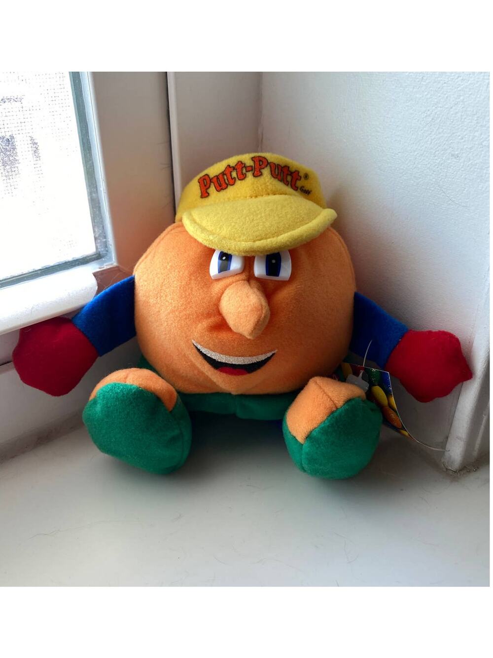 Vintage Rare 1999 Putt-Putt Golf & Games Buster Ball Bean Doll Plush 8”